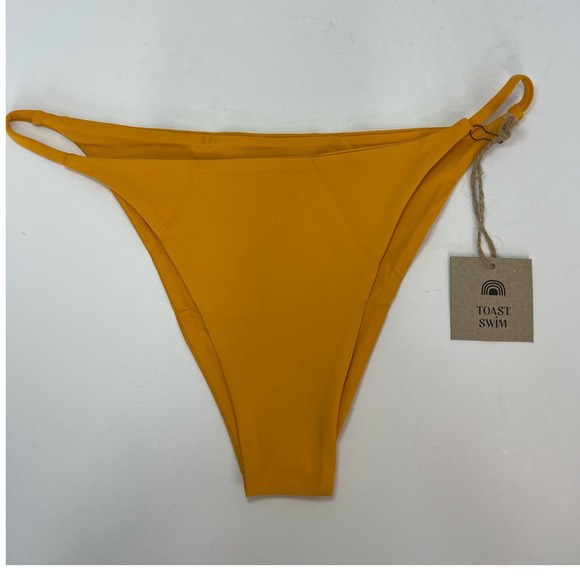 NWT Free People Toast Swim Signature String Bikini Bottom, Marigold, size Large - Picture 2 of 15